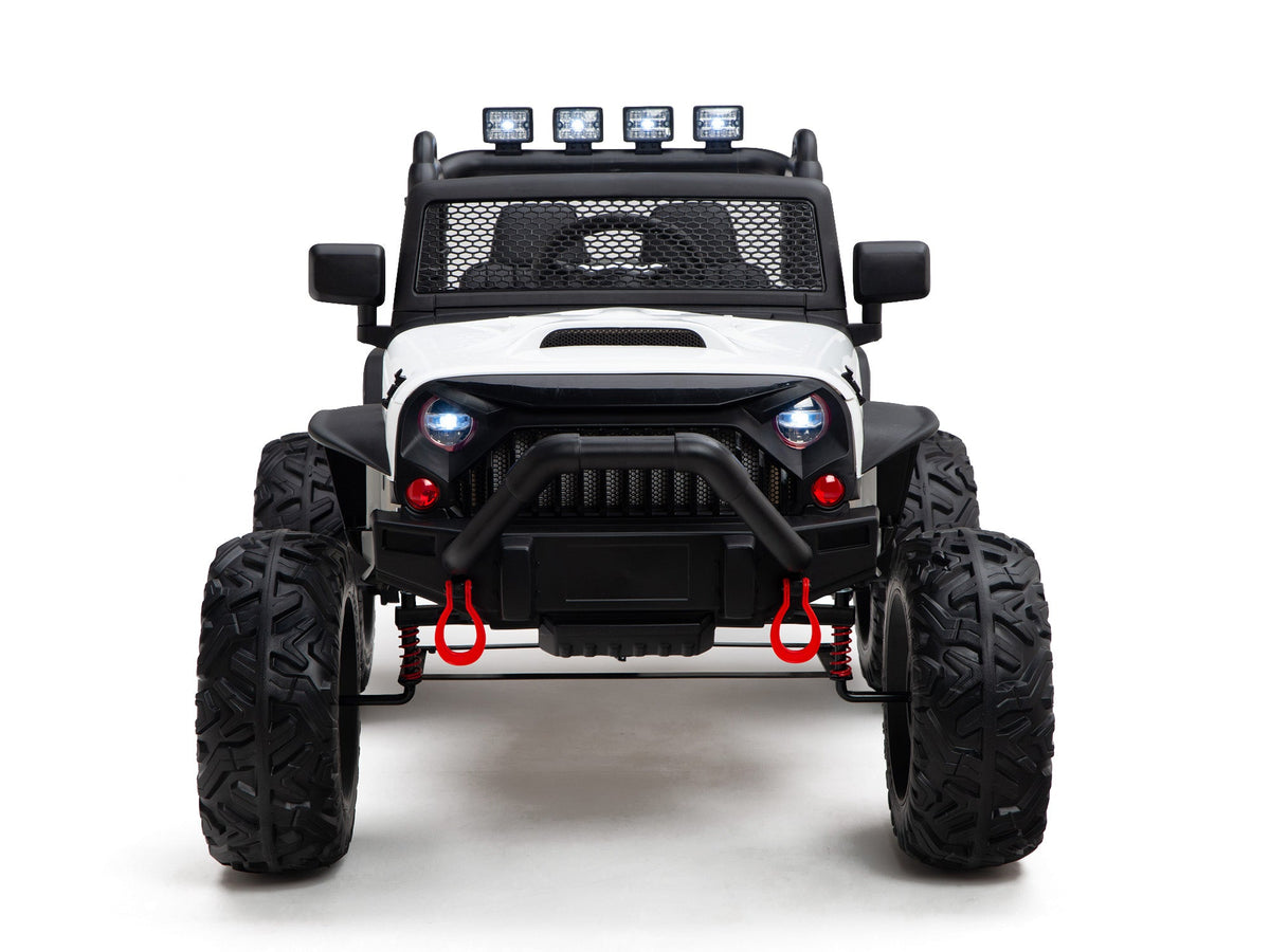 Nighthawk Kids 24V Battery Operated Ride On Truck With Remote - White