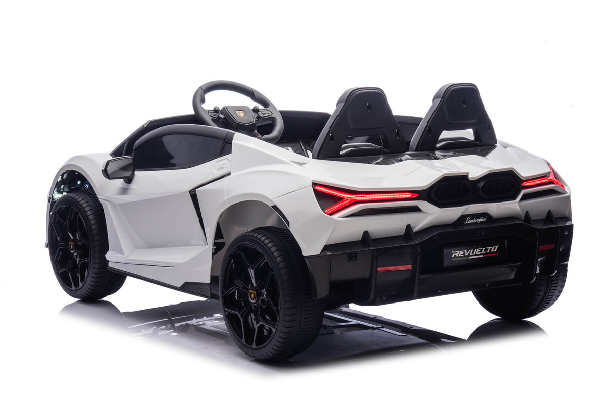 24V / 9 MPH Lamborghini Revuelto Two-Seater Kids Ride On Car – White