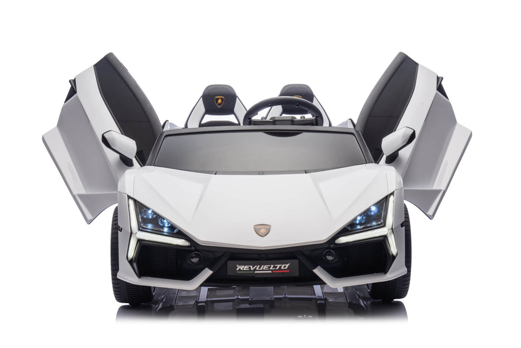 24V / 9 MPH Lamborghini Revuelto Two-Seater Kids Ride On Car – White