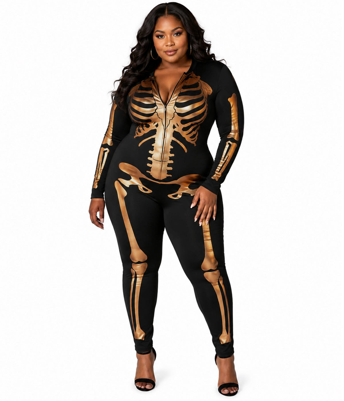 Bronze Skeleton Bodysuit Costume